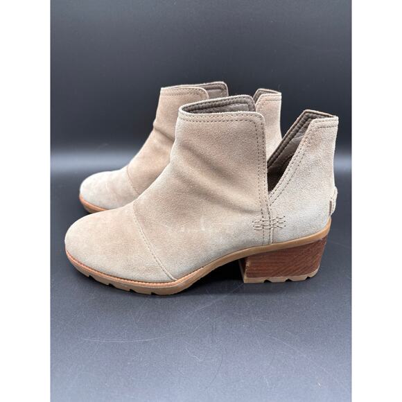 Sorel Cate cut-out waterproof suede ankle bootie size 7 - Picture 2 of 10